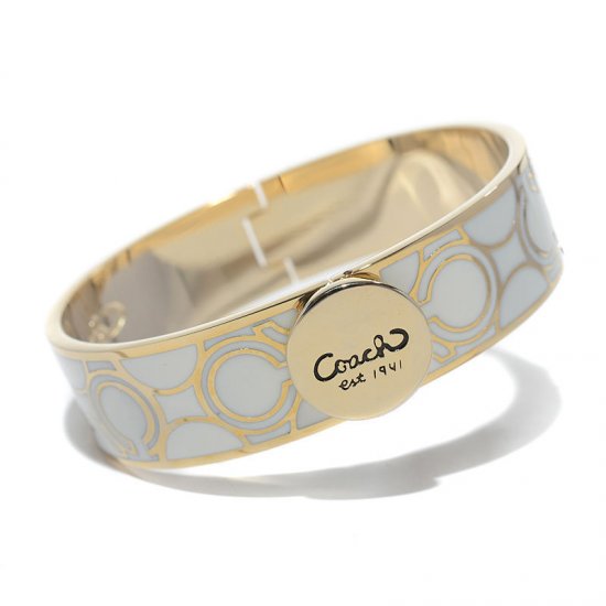 Coach Linked Signature C White Bracelets AKV - Click Image to Close